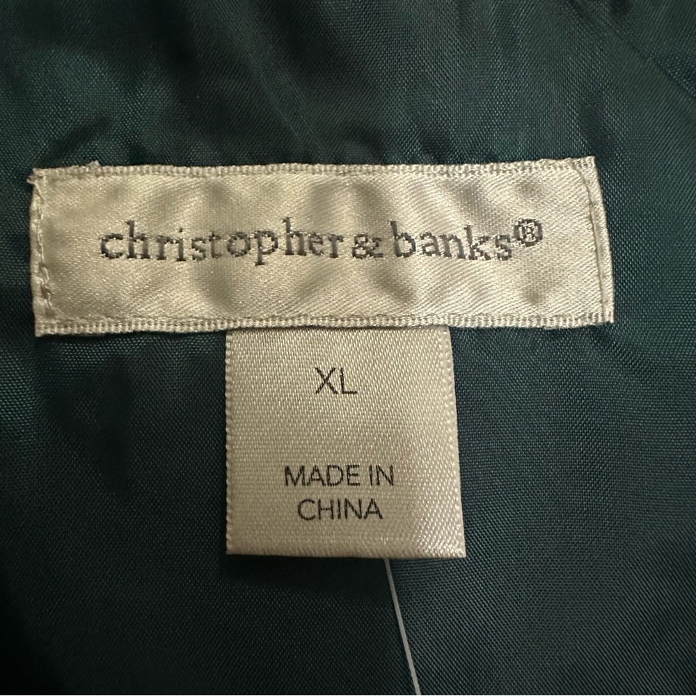 Christopher & Banks/Green Quilted Vest/Size XL - Picture 5 of 10